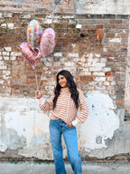 XOXO striped sweater