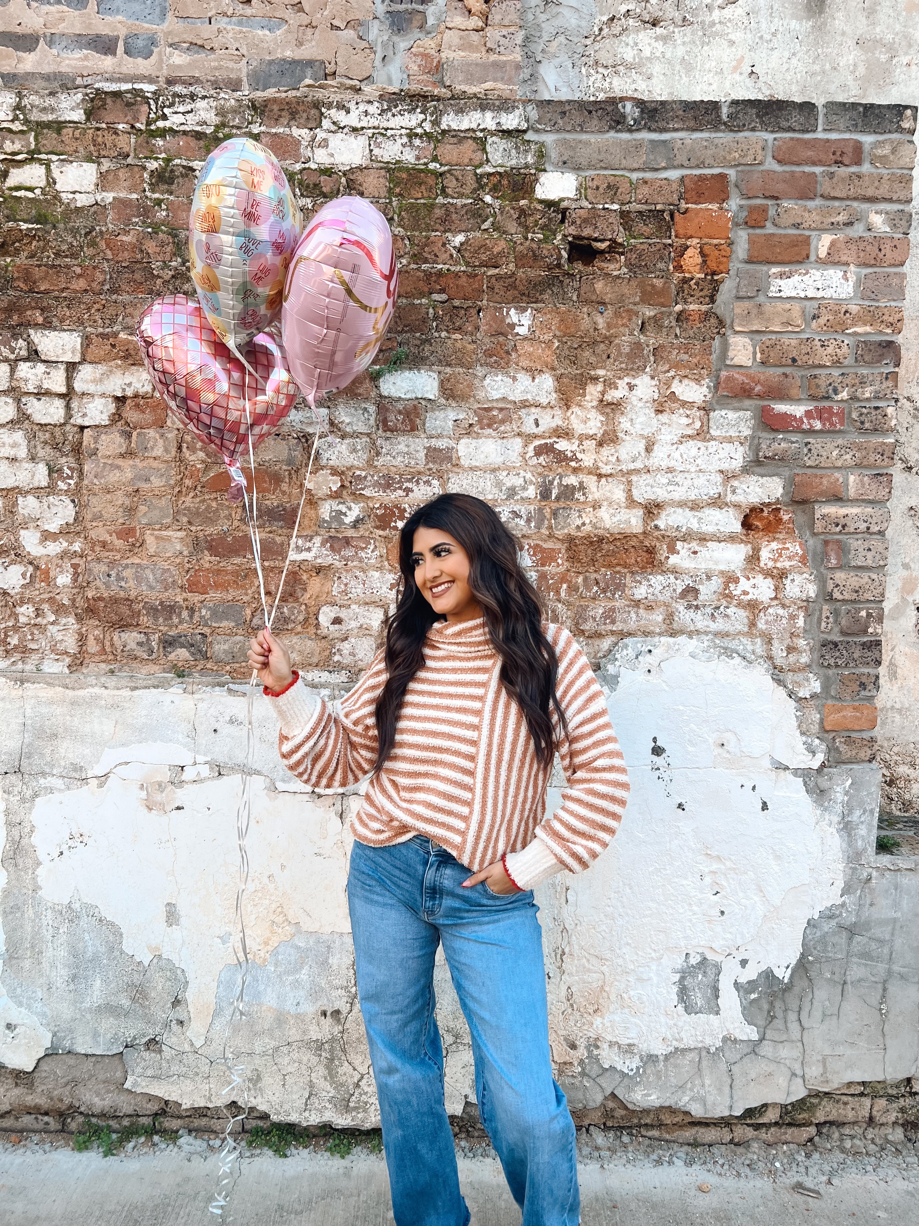 XOXO striped sweater