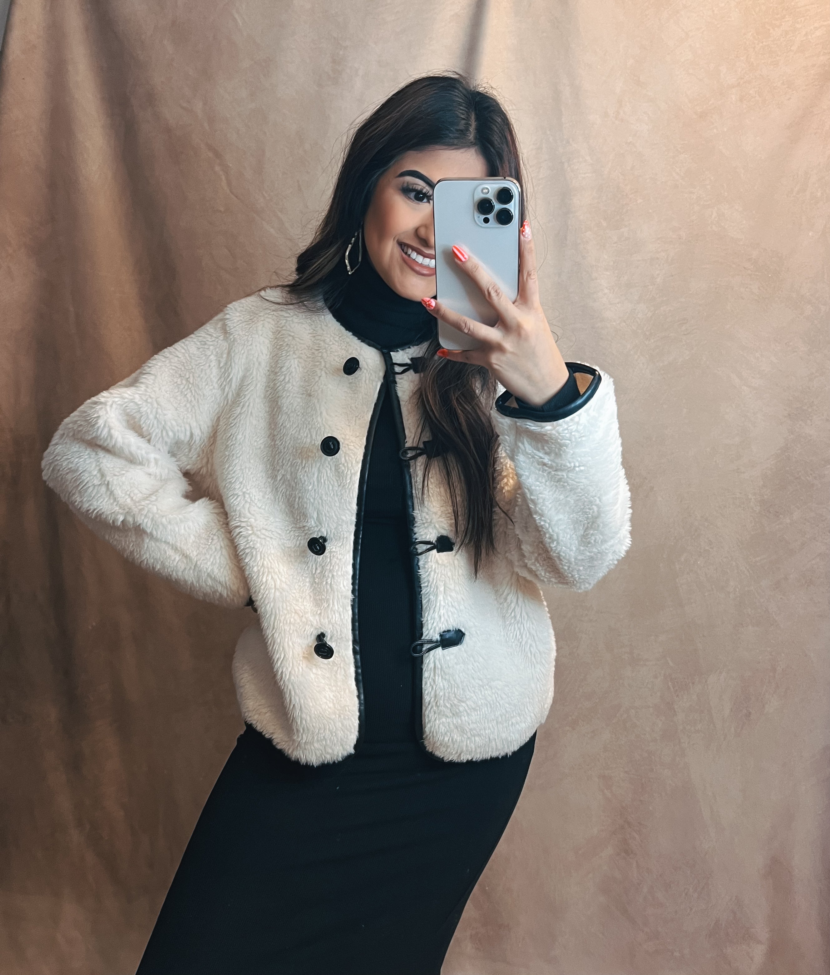 Ivory fur jacket