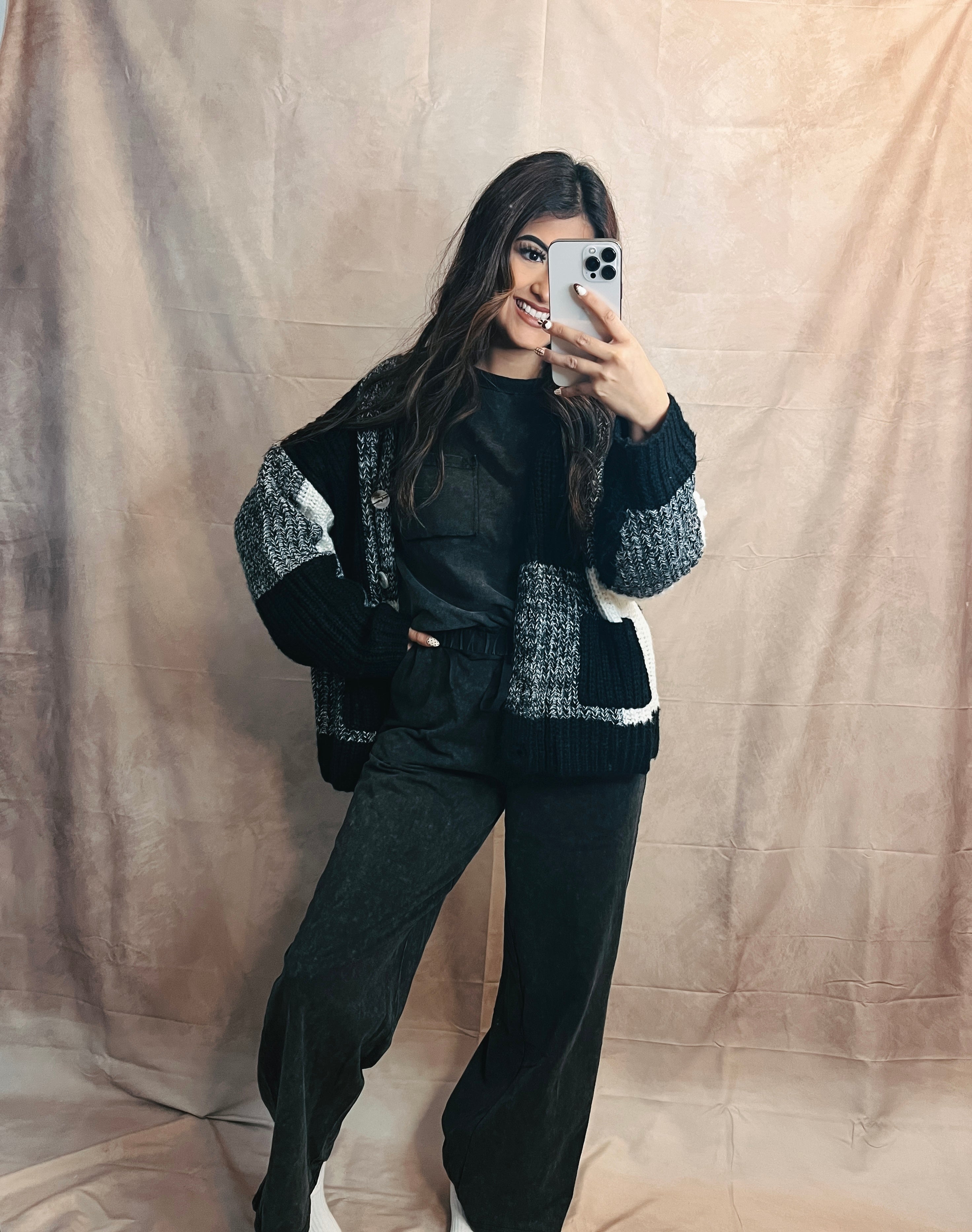 Black two piece set (plus size)