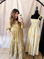Sepia Floral Maxi Dress