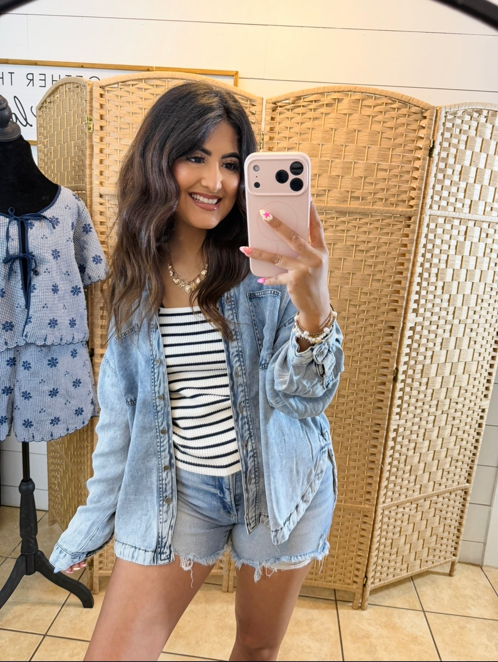 Jackie Denim Top