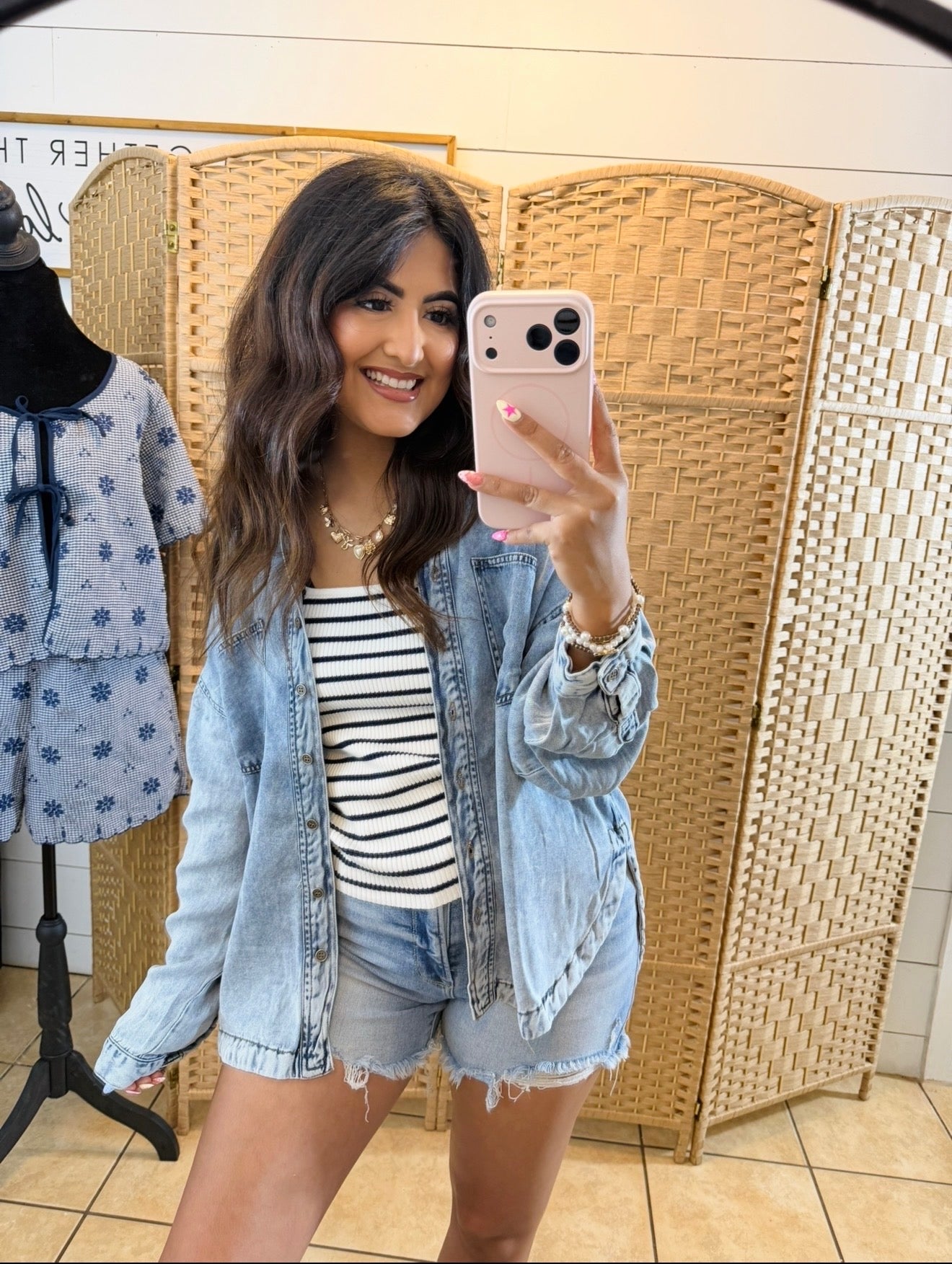 Jackie Denim Top