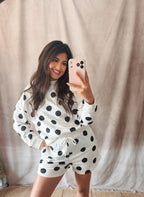 Polka dot sweatshirt set
